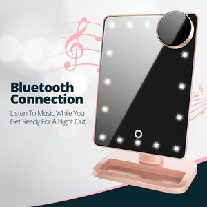 Lighted Makeup Mirror with Bluetooth